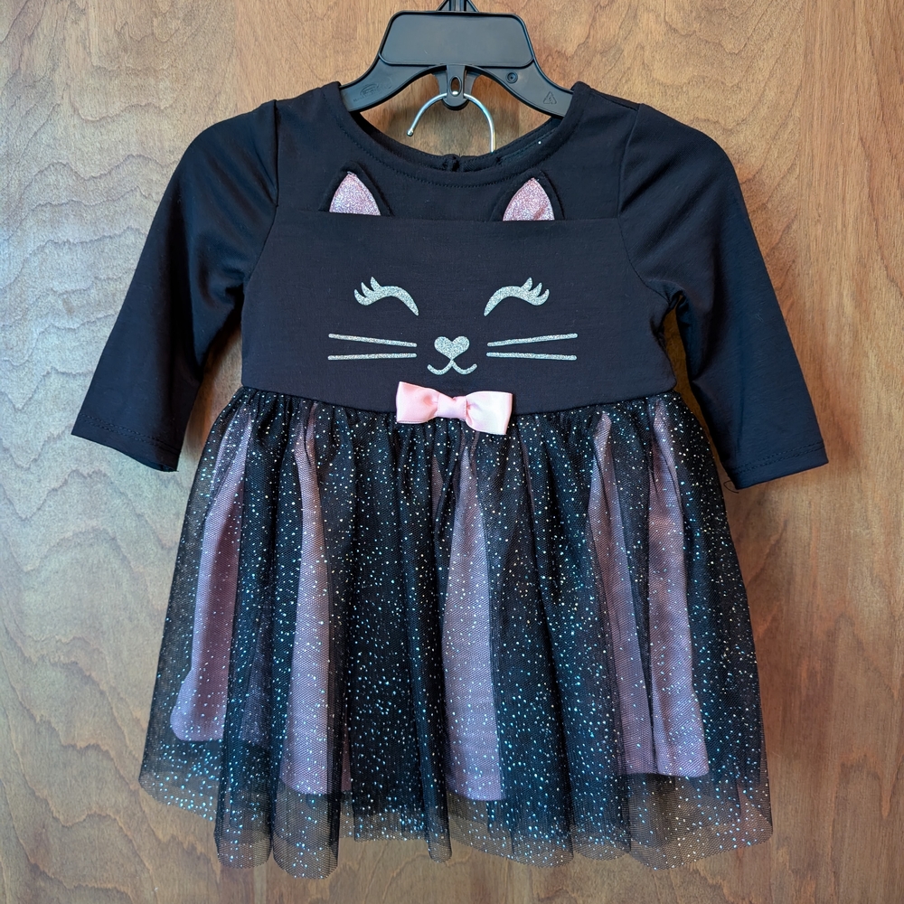 🐈‍⬛ NWOT Zunie Black and Pink Cat Dress Toddler